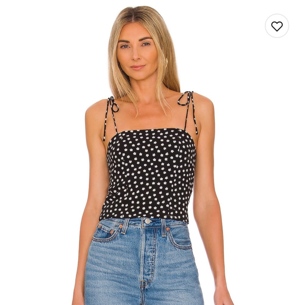 LEVI’S Deliah Smocked Cami in Simple Daisy Caviar